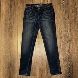 White House Black Market Women's Skimmer Blue Denim Jeans Size 4 Waist 28
